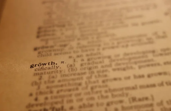 Визначення словника зростання — стокове фото