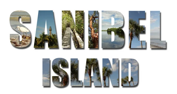 Collage of Sanibel Island Florida — Stock Photo, Image