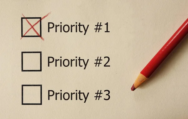 Top Priority check box — Stockfoto