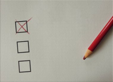 Kağıt form işaretleme kutuları