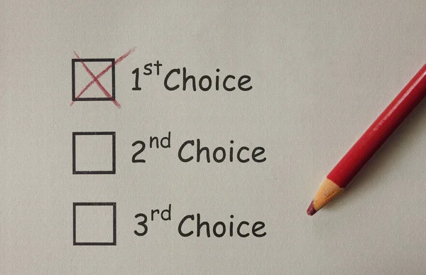 Formulario de dictamen First Choice — Foto de Stock