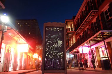 Laissez Les Bon Temps Rouler (Let The Good Times Roll), New Orleans Fransız Mahallesi Bourbon Caddesi 'nde imzalı.                               