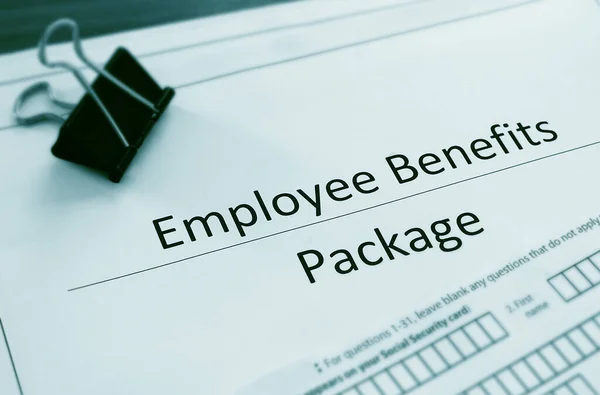 Employee Benefits Package Employment Forms — Stock Photo, Image