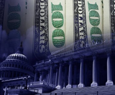 Washington 'daki Amerikan Kongre Binası 100 dolarlık banknotlarla dolu.