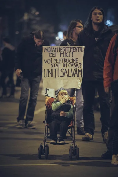 Protests against Rosia Montana gold mine, Bucharest, Romania Stock Image