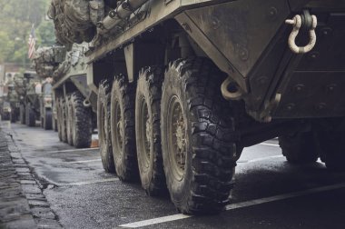 Brasov, Romanya ile Amerikan askeri konvoy pass