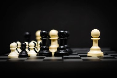 Satranç (rehin) lideri arka plan veya doku - iş ve strateji kavramı.