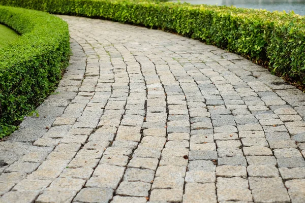 Eski vintage kaba tuğla geçit (patika, kaldırım) ve shr