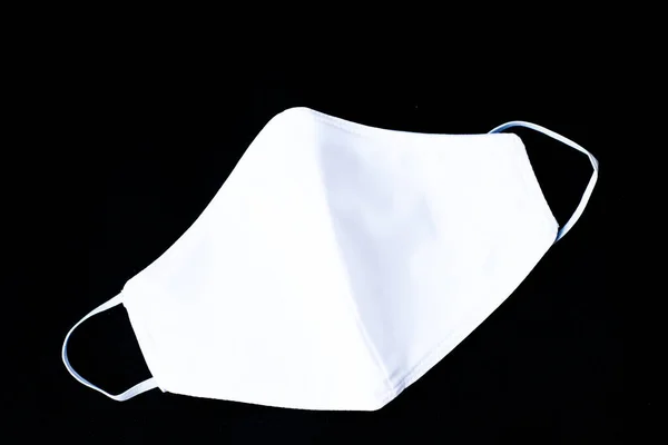 Cloth White Mask Isolated Black Background Prevent Dust Disease Coronavirus Royalty Free Stock Images