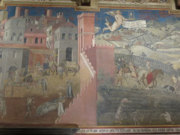 Siena Itálie Cca Prosinec 2014 Ambrogio Lorenzetti 1285 1348 Alegorii — Stock fotografie