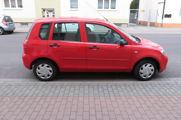 Červené Volkswagen Polo Gti — Stock fotografie