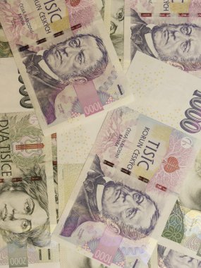 1000 ve 2000 Çek korunası banknotlar