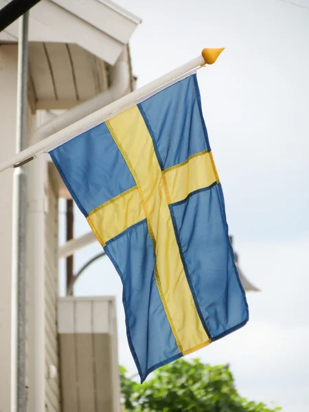 Bandiera svedese galleggiante — Foto Stock