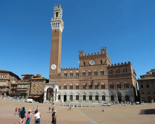 Siena, Piazza del Campo v Sieně — Stock fotografie
