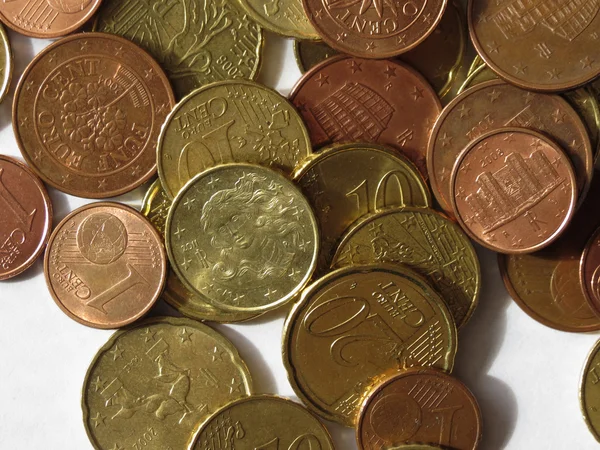 Euro Eur Mynt Från Olika Länder Användbar Som Bakgrund — Stockfoto