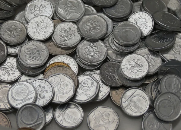 Corona checa monedas — Foto de Stock