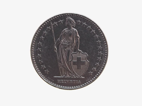 Schweiziska franc (Chf) mynt — Stockfoto
