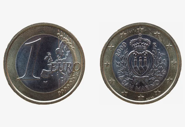 Κέρμα του ενός ευρώ (Eur) από Σαν Μαρίνο — Φωτογραφία Αρχείου