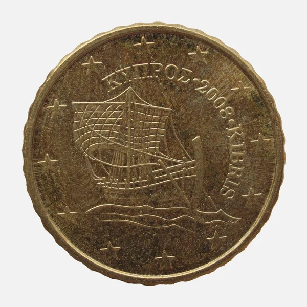 Monety euro z Cypru — Zdjęcie stockowe