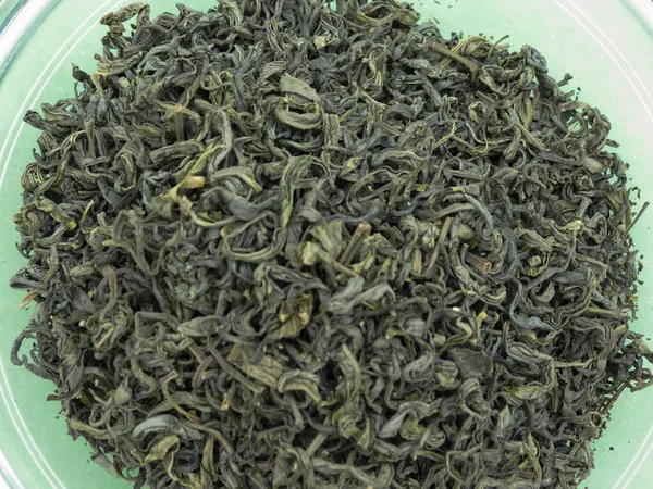 Χύμα Πράσινο Τσάι Φύλλα Χρήσιμο Φόντο — Φωτογραφία Αρχείου