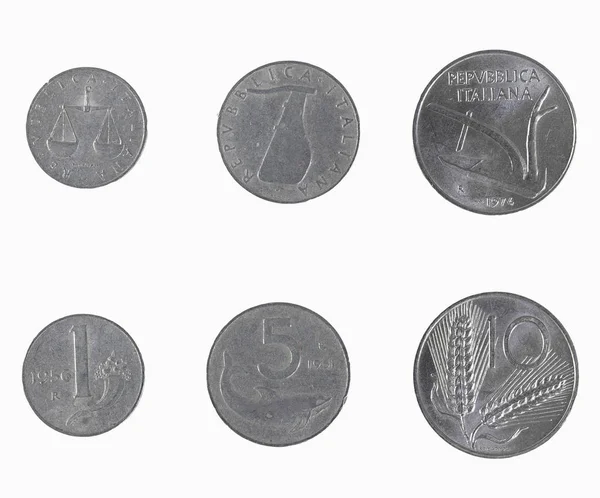 Italan lira coins — Stock Photo, Image