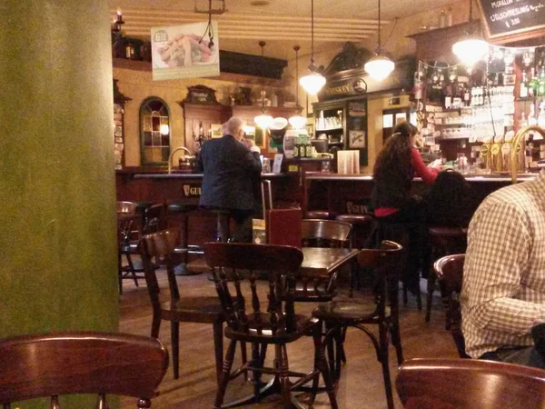 Viena Schwechat Austria Circa Octubre 2015 Interiores Del Pub Irlandés — Foto de Stock
