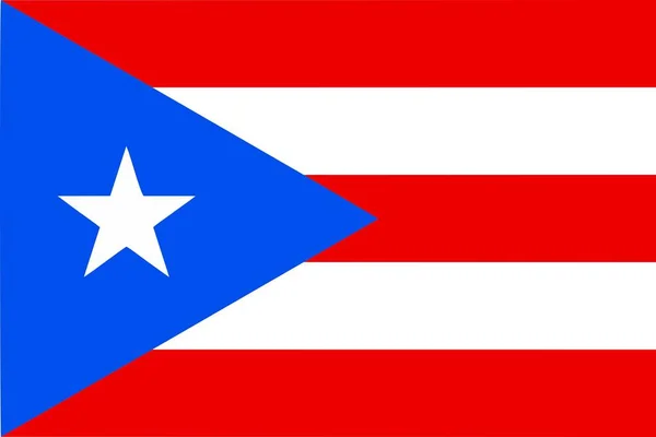 Porto Riko bayrak — Stok Vektör