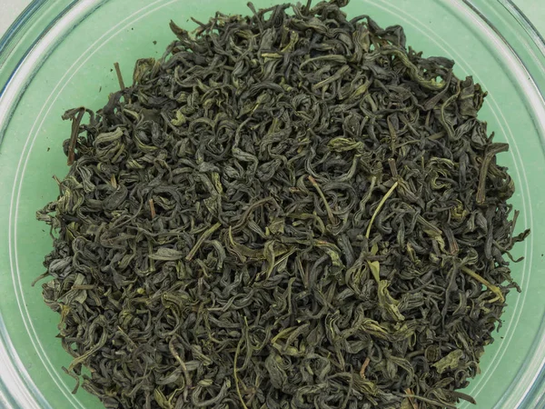 Lose Grüne Teeblätter Als Hintergrund Nützlich — Stockfoto