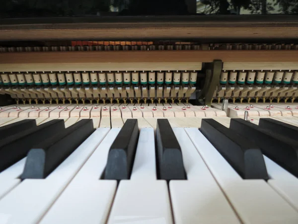 Detalle Del Teclado Del Piano — Foto de Stock