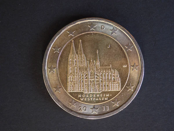 Monety 2 euro, Unia Europejska, Niemcy — Zdjęcie stockowe