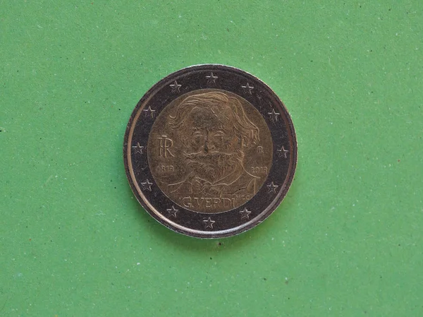 Moneda de 2 euros de Italia — Foto de Stock