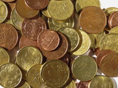 Arka plan olarak yararlı çeşitli ülkelerden Euro (Eur) sikke