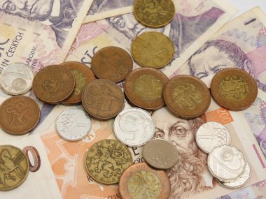 Çek korunası sikke ve banknot para birimi Çek Cumhuriyeti