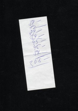 Fatura ya da makbuz izole, para kavramı olarak yararlı el yazısı