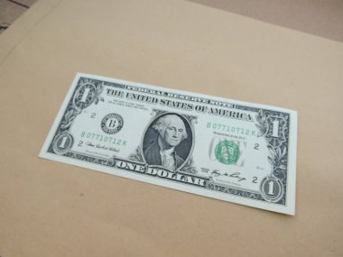 Bize doları banknot - ilk bize Başkan 1789-97, George Washington ön yüzünde featuring bir dolarlık banknot