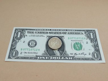 Bize doları banknot - ilk bize Başkan 1789-97, George Washington ön yüzünde featuring bir dolarlık banknot