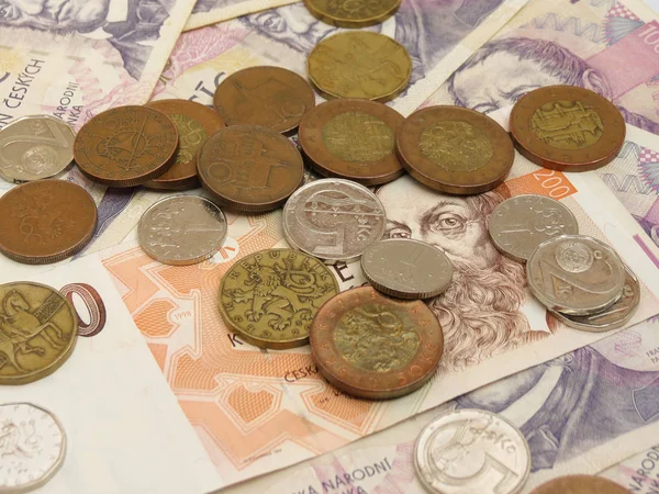 Çek korunası sikke ve banknot para birimi Çek Cumhuriyeti