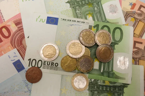 Euro Eur Bankjegyek Érmék Jogi Pályázat Európai Unió — Stock Fotó