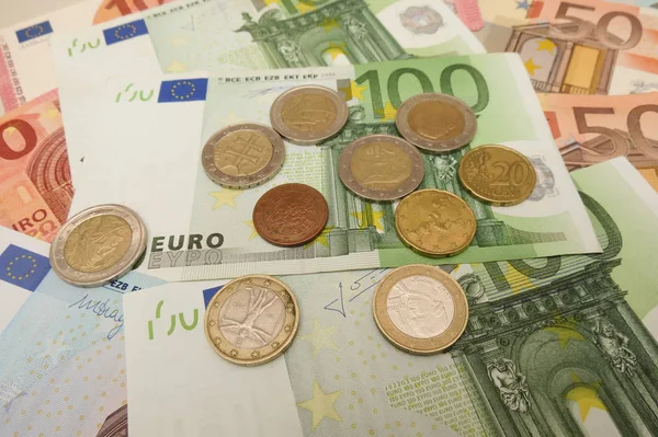 Euro Eur Bankovky Mince Právní Řízení Evropské Unie — Stock fotografie