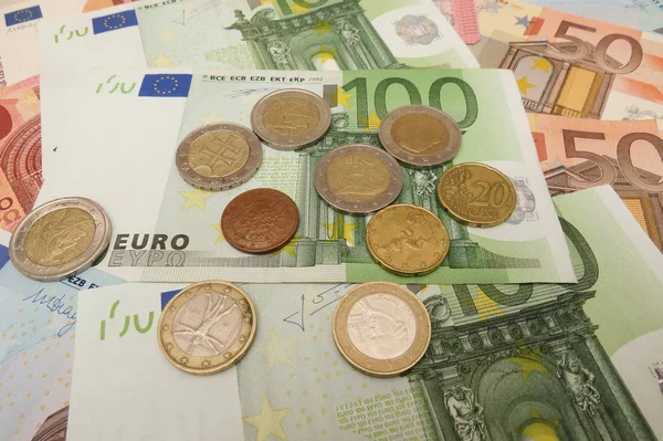 Τραπεζογραμμάτια Ευρώ Eur Και Κέρματα Νομική Προσφορά Της Ευρωπαϊκής Ένωσης — Φωτογραφία Αρχείου