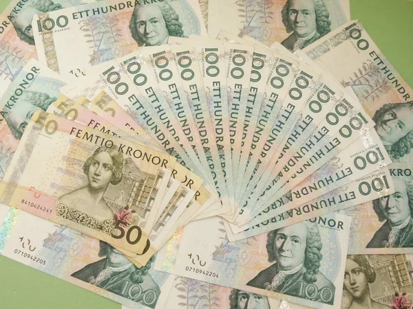 Schwedische Währung Sek Aus Schweden Nützlich Als Hintergrund — Stockfoto