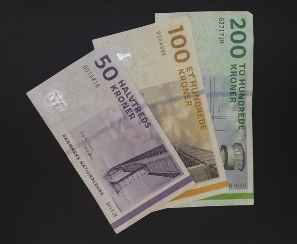 Billets Couronne Danoise Dkk Monnaie Danemark — Photo