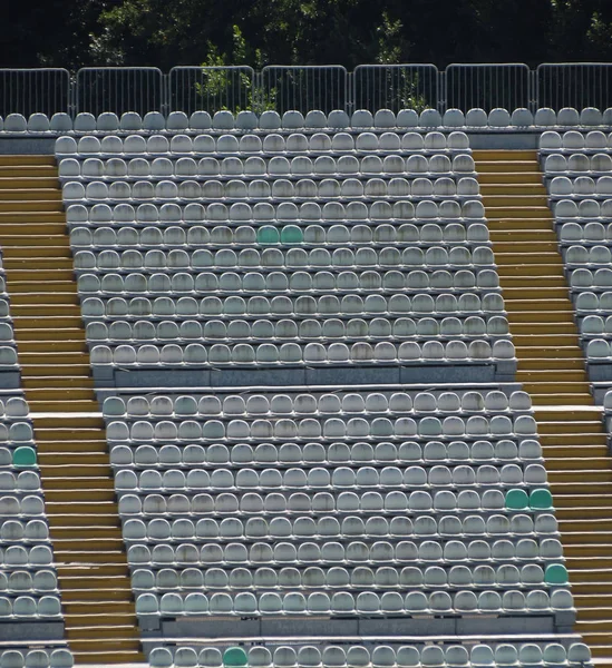 Empty audience seats for an entertainment event