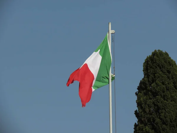 Italiensk Flagga Italien Europa Svävande Luften — Stockfoto
