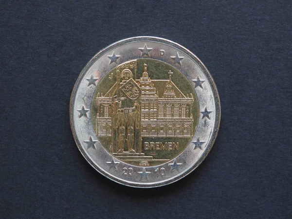Monety Euro Eur Moneta Okolicznościowa Niemiec Krajów Związkowych Serii Wyświetlono — Zdjęcie stockowe