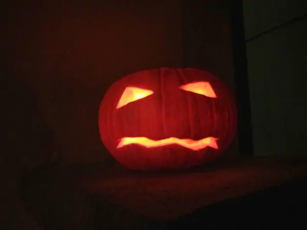 Halloween Jack Linterna Lámpara Bombeo Naranja — Foto de Stock