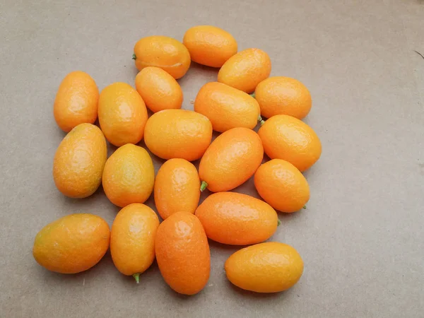 Comida Vegetariana Frutas Kumquat Oval Citrus Margarita Fortunella Margarita —  Fotos de Stock