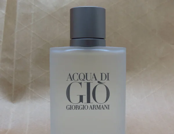 Mediolan Włochy Marca 2014 Giorgio Armani Acqua Gio Zapach Dla — Zdjęcie stockowe