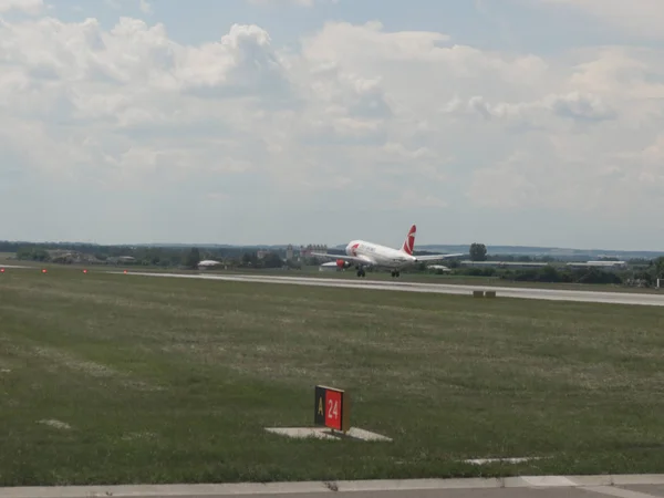 プラハ チェコ共和国 2016 チェコ航空航空機離陸 — ストック写真