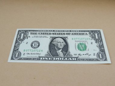Bize doları banknot - ilk bize Başkan 1789-97, George Washington ön yüzünde featuring bir dolarlık banknot